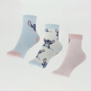 Tripack Calcetines Niña Rosado Print Lilo & Stitch Disney