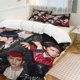 thumbnail image 2 of Stray Kids Bedding Set Duvet Cover Comfortable and Lightweight Cartoon Bedding 3 Piece Bed Set, 2 of 5