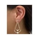 thumbnail image 2 of Aros Colgantes Largos Con Pedreria Perla Color Dorado, 2 of 2