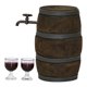 thumbnail image 4 of Escala 1:12 Casa De Mu?ecas En Miniatura Barril De Vino Modelo 1 Barril 2 Copa De Vino Tinto, 4 of 5