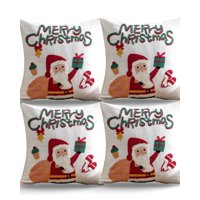 Genérico - Pack De 4 Fundas De Cojin Para Navidad K9