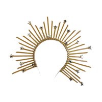 Magideal - Accesorios De Disfraz De Diadema De Para Mujer Tiara Photo Prop Headwear Halo Crown Headpiece Para Boda, Halloween, Sesión De Fotos, Aniversario Pentagrama