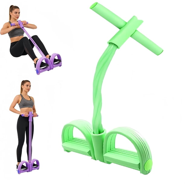 Tirador tobillo pedal 4 tubos banda elástica yoga tensión látex natural fitness equipo