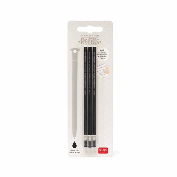 Recarga de Bolígrafo Legami 13 cm Negro 0,7 mm Pack de 3