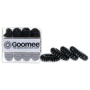 Goomee - El Conjunto De Lazos Para El Cabello Sin Marcas - Negro Medianoche De Para Mujer - Lazo Para El Cabello