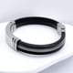 thumbnail image 4 of Pulsera Negra Hombre, Cinta Acero Inoxidable Silicon Regalo Negro 7.5 Cm 22 Cm, 4 of 7