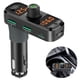 thumbnail image 1 of Transmisor FM Bluetooth para coche, adaptador Bluetooth 5.0 para coche, kit adaptador de receptor de radio inalámbrico para coche, llamadas manos libres, reproductor de música MP3, cargador para, 1 of 8
