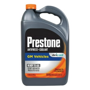 Anticongelante Refrigerante Coolant Prestone Dexcool 50/50 Naranja