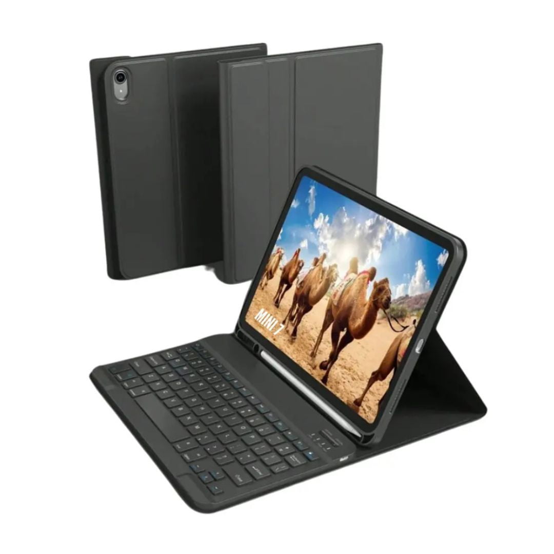 Genérico - Funda + Teclado Bluetooth Para Ipad Mini 7 2024 - Negro