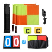 Magideal - Kit De Árbitro De Fútbol, Bandera De Árbitro De Fútbol, Silbato, Bandera De Árbitro, Accesorios Para Juegos, Competición, Fútbol, Baloncesto,