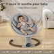 thumbnail image 5 of Baby Swing Monamii Bluetooth con altavoz de música de 5 velocidades, color gris, 5 of 7
