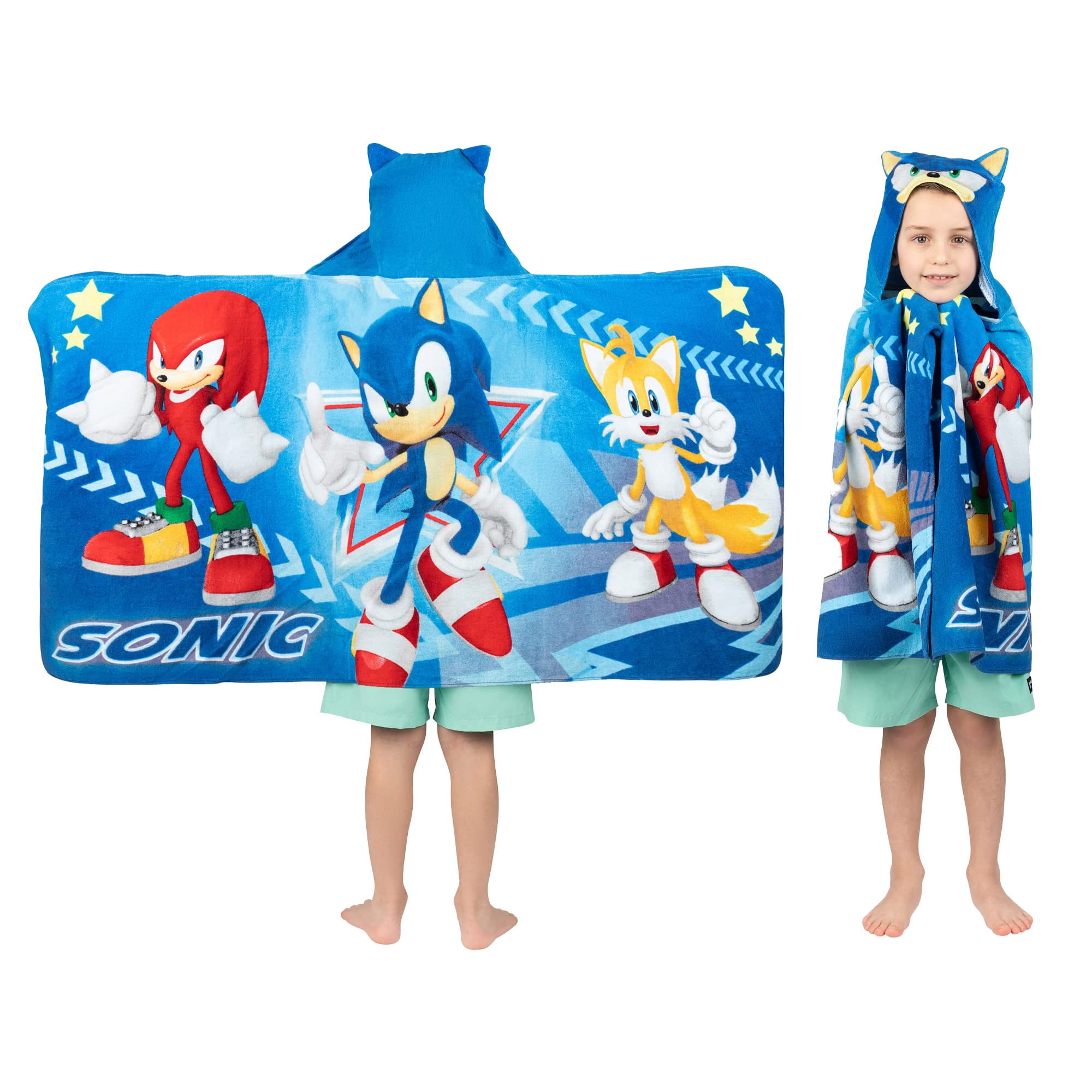 Toalla Con Capucha Franco Kids Sonic The Hedgehog Anime