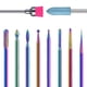 thumbnail image 2 of Juego de 10 brocas para uñas, brocas para cutículas de uñas acrílicas y de gel, brocas de grano fino para máquina de manicura eléctrica, uso en salón doméstico., 2 of 8