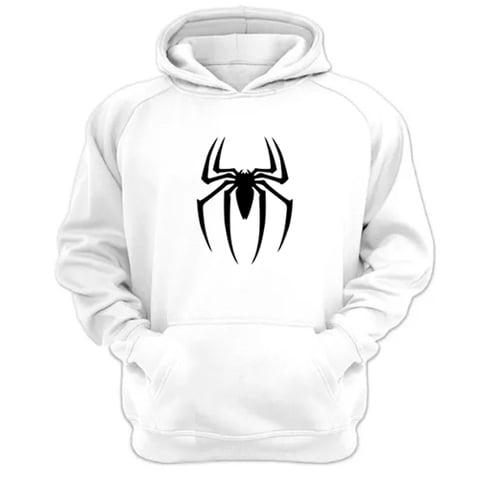 Genérico - Poleron Canguro Hombre Arácnido Blanco Talla L Unisex