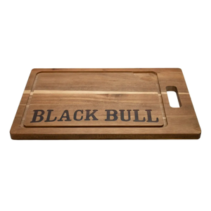 Genérico - Tabla Para Picar Parrillera Madera Black Bull 45Cm - Asados Color Marrón Liso