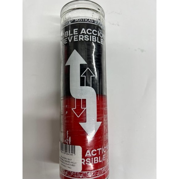 Vela Brilux Reversible Doble Acción Negro/Rojo 6 cm Vidrio