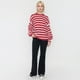 thumbnail image 4 of Sweater Mujer Líneas Blanco/Rojo Corona, 4 of 5