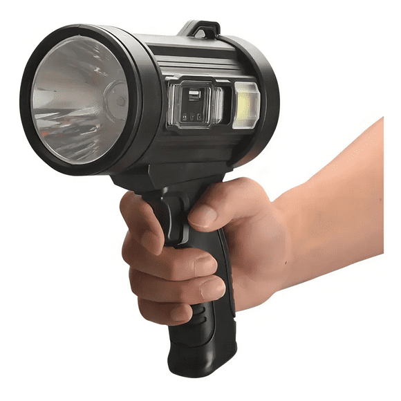 Linterna De Mano Led Spot Light Foco 90000 Lúmenes Y Color De La Linterna Negro Color De La Luz Blanco/rojo/azul