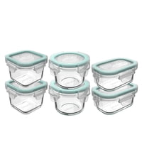 Set 6 Contenedores Hermeticos Allegra Recipiente De Vidrio