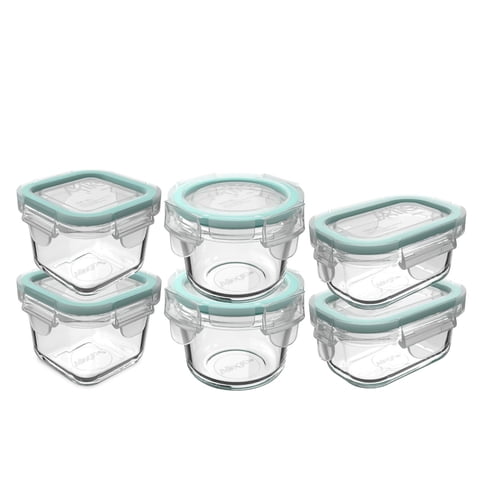 Set 6 Contenedores Hermeticos Allegra Recipiente De Vidrio