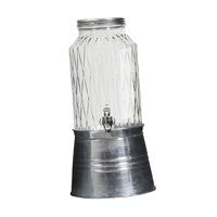 Magideal - Recipiente De Vidrio Para Jugo, Jarra De Gran Capacidad Para Galletas, Tarro De Almacenamiento, Tetera, Botella, Olla Para Bebidas Frías Y Calientes, B