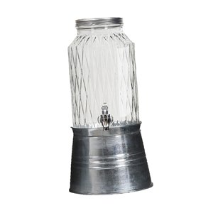 Magideal - Recipiente De Vidrio Para Jugo, Jarra De Gran Capacidad Para Galletas, Tarro De Almacenamiento, Tetera, Botella, Olla Para Bebidas Frías Y Calientes, B