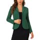 thumbnail image 1 of INSPIRE CHIC Blazer de Trabajo para Mujer con Cuello con Solapa, Manga Larga, Chaqueta de Traje, Verde Oscuro XL, 1 of 6