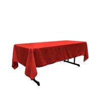 Mantel La Linen, Popelina De Poliéster, Lavable, 152 X 320 Cm, Rojo