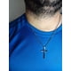 thumbnail image 2 of Cadena Colgante Largo Cruz Minimalista Religion Amor Acero, 2 of 3