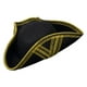 thumbnail image 1 of Sombrero con forma de tricornio para vestir a Estados Unidos, histórico, colonial, negro, 1 of 3