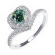 thumbnail image 1 of Anillos de Moissanita de Oro Blanco de 18K de 1 Uds para Mujer Regalo Color D VVS1 Anillos de Diamante Anillos de Plata Esterlina 925 Joyería Anillos de Compromiso de Moissanita con Corazón con, 1 of 8