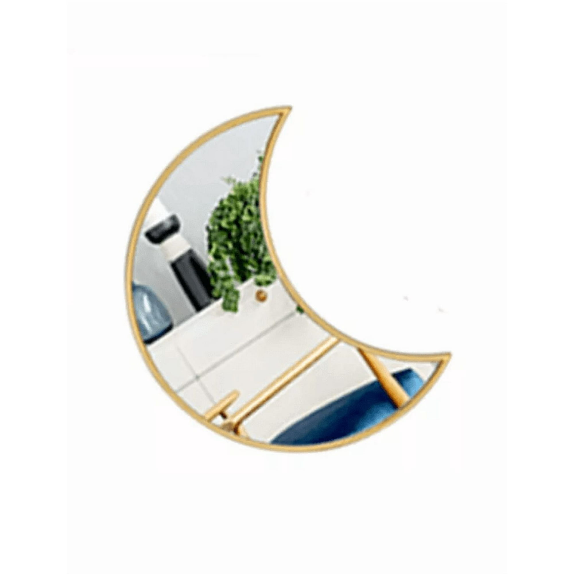 Genérico - Espejo Decorativo Set De 4 Lunas 26cm Doradas Plástico Vgo