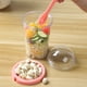 thumbnail image 5 of Vaso para ensalada de frutas y verduras con cuchara y tapa, vaso para desayuno, vaso para yogur, vaso portátil para leche y avena, color rosa, 5 of 7
