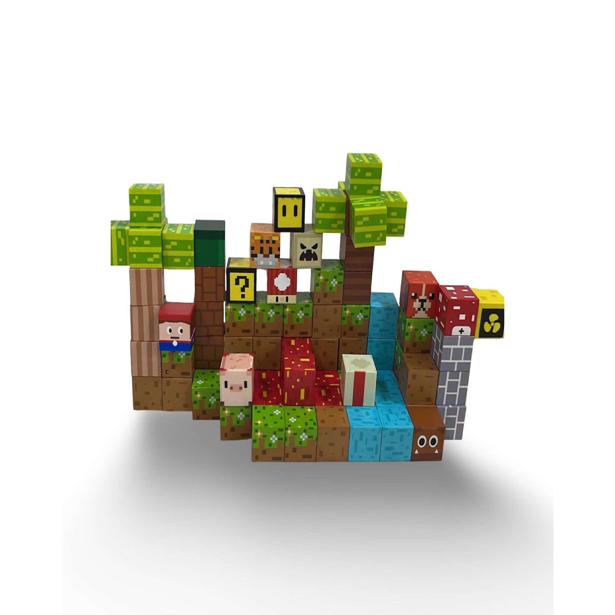 Minecraft - Juguete Cubo Magnetico 84 Piezas Diseño Mine-cratf