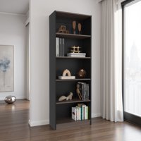 Tuhome - Estante 4 Repisas Home E3 180,6X62,8X29,9 Cm Wengue Y Milan