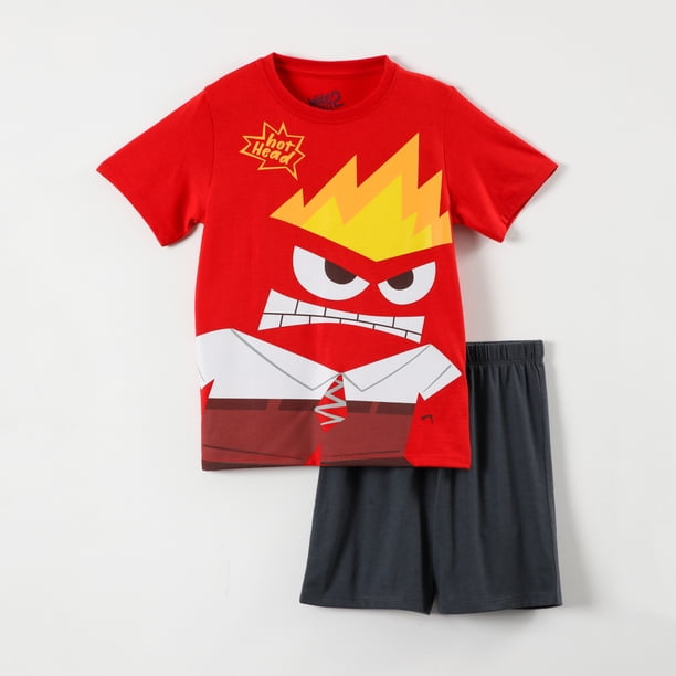 Pijama Corto Unisex Infantil Intensamente Rojo Disney