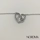 thumbnail image 3 of Collar Corazones Entrelazados Plata 925 Nordvik Regalo Mamá Plateado, 3 of 5