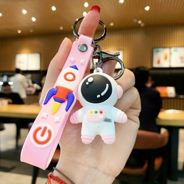 1pc Astronaut Spaceman Key Chain Key Ring School Bag Handbag Pendant Car Decoration Accessories Amazing Birthday Gift Present, Cute Fashion Colorful Keychain Bag Pendant