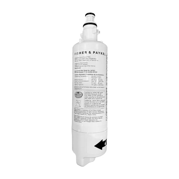 Filtro de agua para frigorífico Fisher & Paykel 847201, paquete de 1
