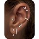 thumbnail image 1 of Set de Aros M MOOHAM de 7 Pares Hipoalergénicos, 1 of 3