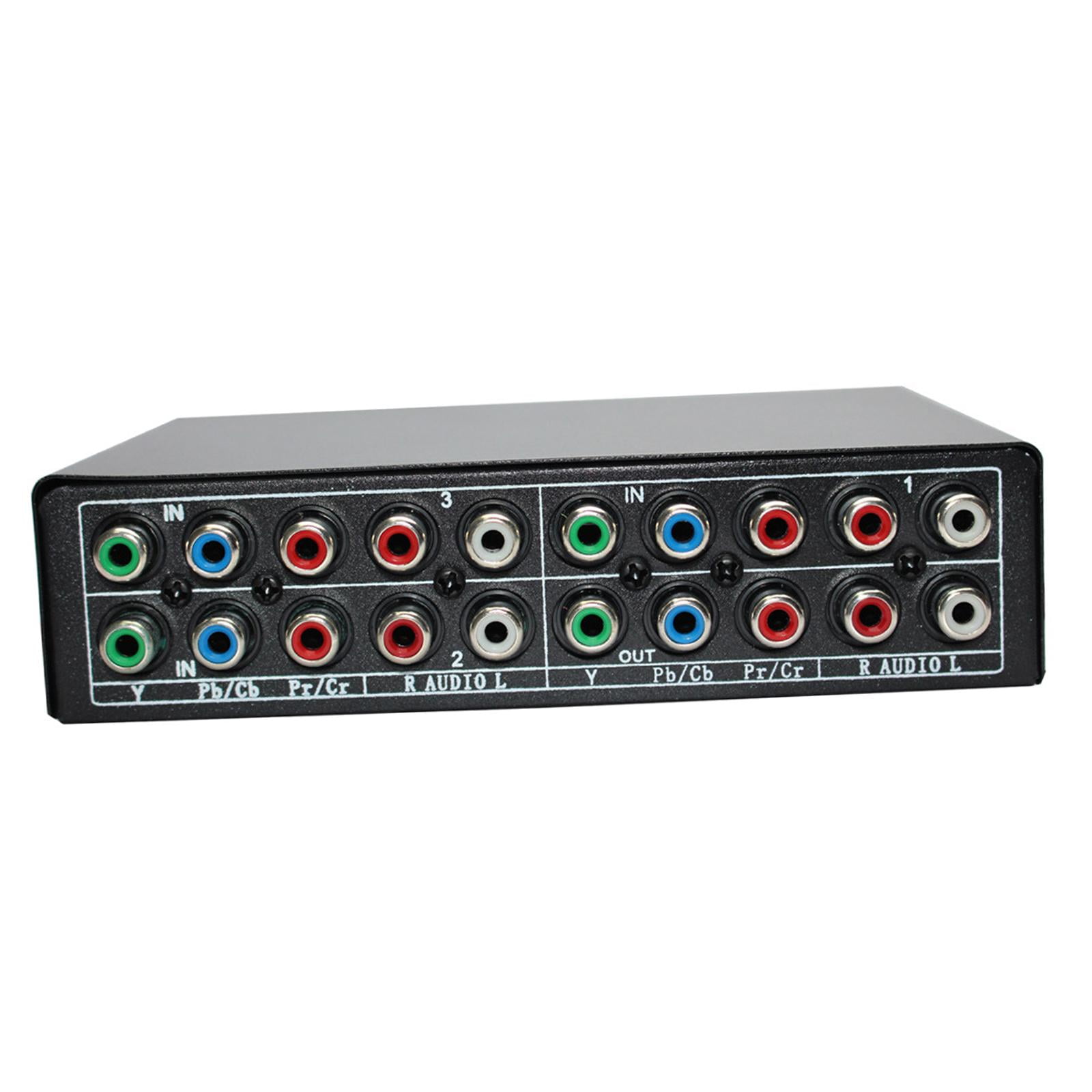 Magideal - Selector De Caja De Interruptor De Video Av De Componente De Salida , Convertidor De Interruptor De Sonido De Video Compuesto 3 Rca Av Switcher