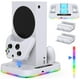 thumbnail image 1 of Soporte AARONMEI con Ventilador de Enfriamiento y Tira de Luz RGB para Xbox Series S con Estación de Carga y 2 Baterías Recargables 1400mAh, 1 of 3