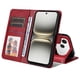 thumbnail image 5 of Funda Billetera para Tecno Spark 40 4G con Porta Tarjetas y Soporte Ajustable Rojo, 5 of 6