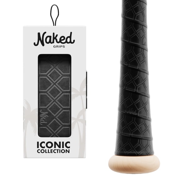 Grip para bate Naked Grips Jet Black de 1,0 mm de ancho