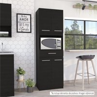 Tuhome - Mueble Para Microondas Manchester 4 Puertas Wengue