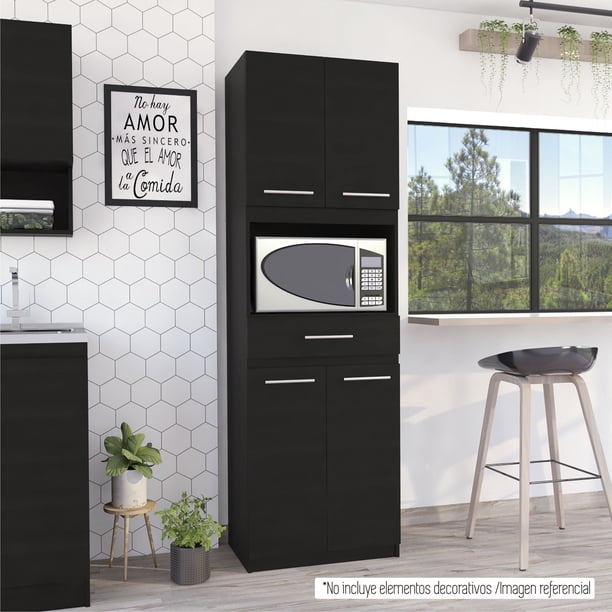 Mueble Para Microondas Manchester 4 Puertas Wengue