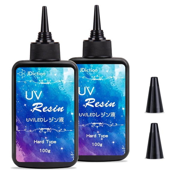 Pegamento duro transparente con resina UV JDiction Upgrade, 200 g, 2 unidades
