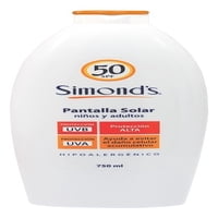 Protector Solar Pantalla Spf 50 750 Ml Simond’S