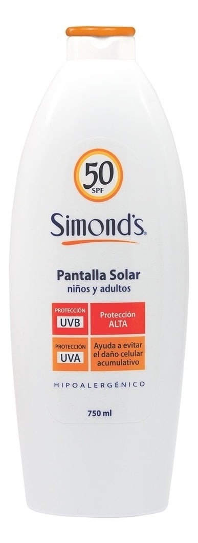 Protector Solar Pantalla Spf 50 750 Ml Simond’S