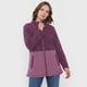 thumbnail image 3 of Chaqueta Muler Polar Aplicación Quilt Morado Corona, 3 of 5